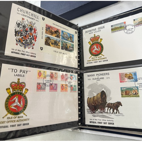 238 - Large selection of First day covers and stamps from Jersey, Guernsey and The Island Man dated 1973-1... 