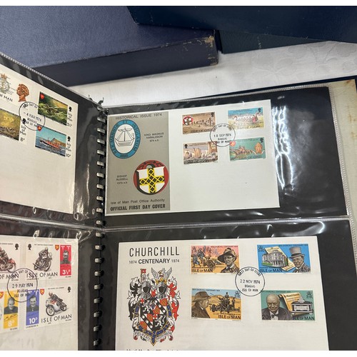 238 - Large selection of First day covers and stamps from Jersey, Guernsey and The Island Man dated 1973-1... 