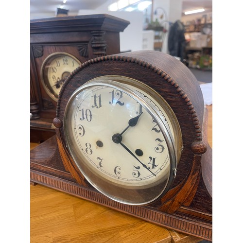 216 - Selection of three 2 key hole mantle clocks, all untested