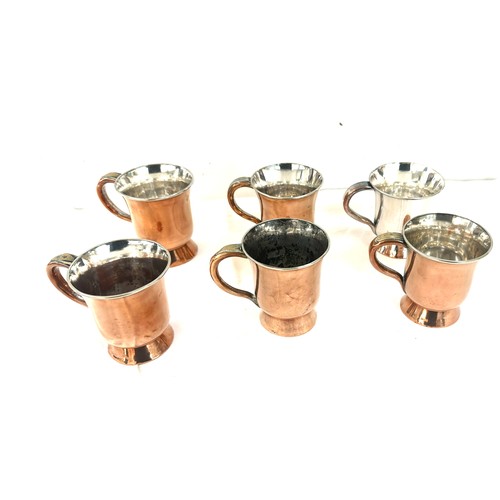 623 - Selection of vintage copper beakers