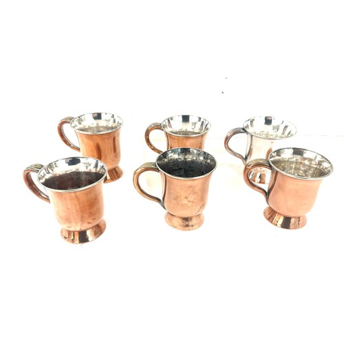 623 - Selection of vintage copper beakers