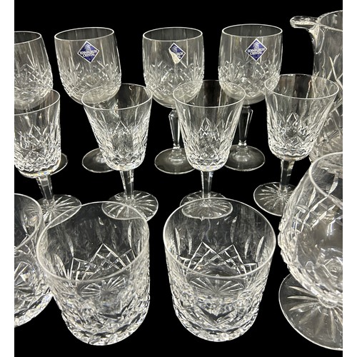 205 - Selection of Edinburgh cut glass to include wine cooler, brandy, wine glasses etc