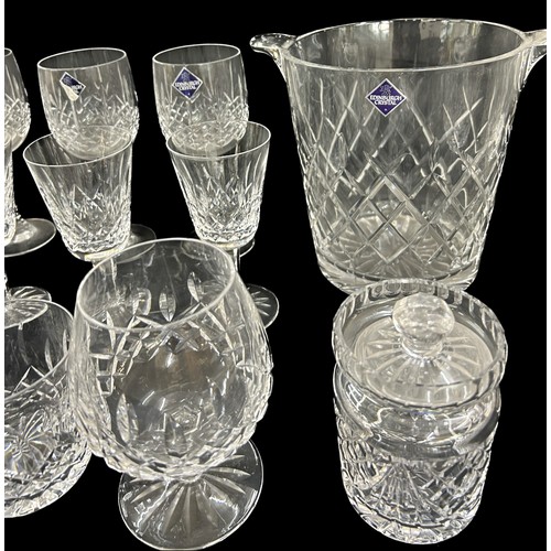 205 - Selection of Edinburgh cut glass to include wine cooler, brandy, wine glasses etc