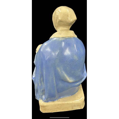 609 - Carter Stabler Adams CSA Poole pottery lavender figure by Phoebe Stabler, the seated woman wearing h... 