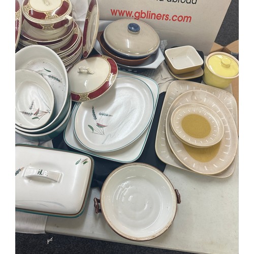 190 - Selection of collectables to include Burleigh ware lidded tureens, Denby, Blue and White meat plates... 