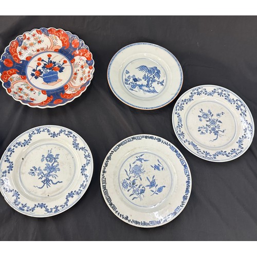 38 - Selection of oriental plates includes hand painted etc