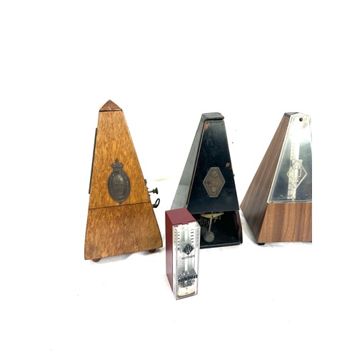 11 - Selection of 3 vintage Metronomes includes Dulcet swiss made, Wittner, Maelzel