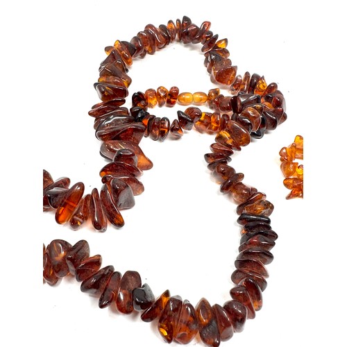 506 - Two Amber Necklaces Including Screw Clasp