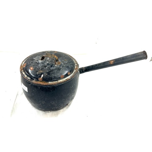 41 - Vintage enamel lidded saucepan