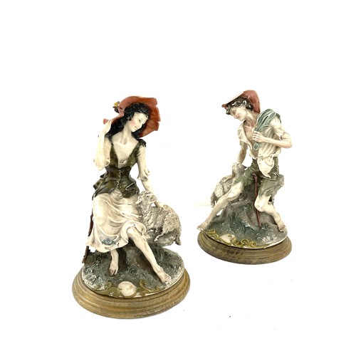 621 - Pair of Gioseppe Armani  Capodimonte signed  figures - Shepherd and Shepherdess, approximate height ... 