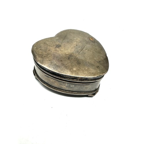 19 - .925 silver heart shaped trinket box