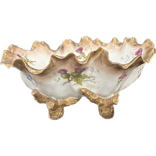 612 - Moore Bros flower finger, ornate piece set on branches that form the stand of the bowl, approximate ... 