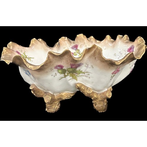 612 - Moore Bros flower finger, ornate piece set on branches that form the stand of the bowl, approximate ... 