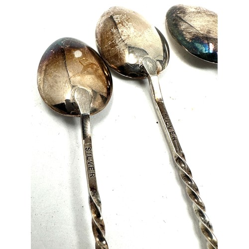 14 - 6 x . Silver & stone set teaspoons