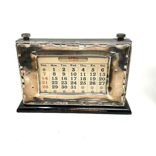 24 - .925 silver Desk calendar