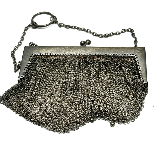 34 - .950 silver chainmail purse