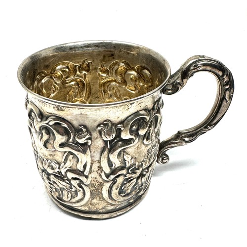 23 - silver Christening mug