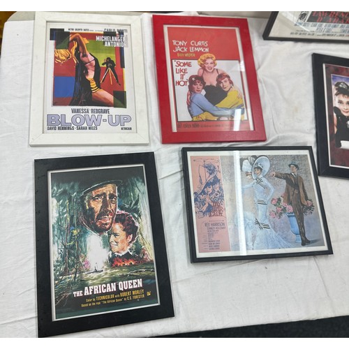 68 - 8 framed film posters largest measure 16 inches by 12 inches