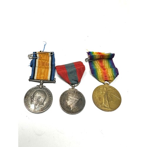 382 - WW1 Medal Pair & GV.I Imperial Service Medal, Pair 195008 Spr H.C Blake RE