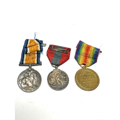 382 - WW1 Medal Pair & GV.I Imperial Service Medal, Pair 195008 Spr H.C Blake RE