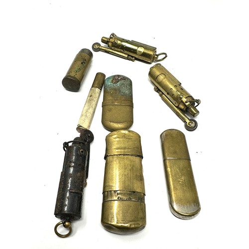 445 - 8 x Antique / Vintage LIGHTERS Inc Imco, Comoy, Davis & Heaps, Military Etc