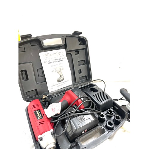 290 - Selection of power tools to include Bosch GWS 8050C professional grinder, Clarke 24v DC sqaure drive... 