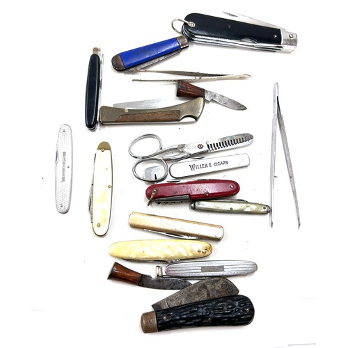 636 - Large selection of vintage and later pocket knifes etc