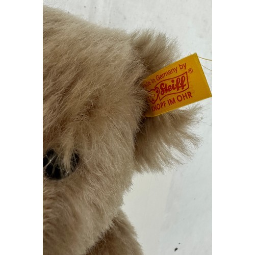 25 - Steiff Teddy bear approx 32 cm beige Mohair EAN 005138 with original tags