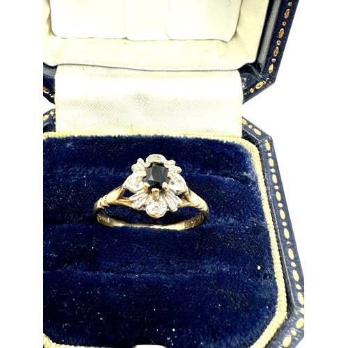 64 - 9ct Gold Sapphire & Diamond  Dress Ring (1.7g)