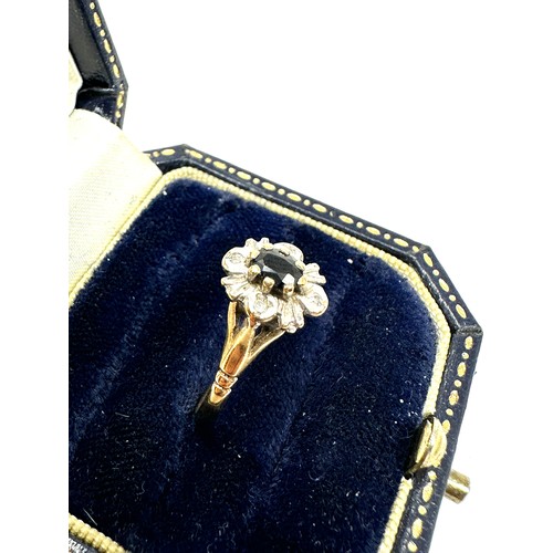 64 - 9ct Gold Sapphire & Diamond  Dress Ring (1.7g)