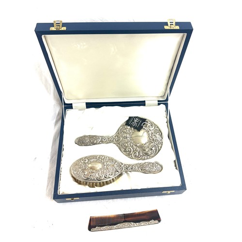 613 - Vintage sterling silver vanity dressing set boxed