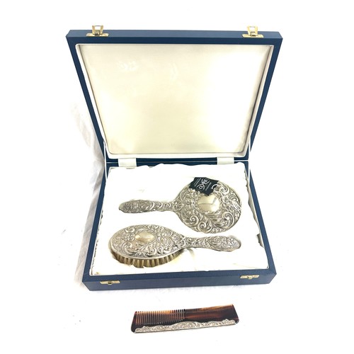 613 - Vintage sterling silver vanity dressing set boxed