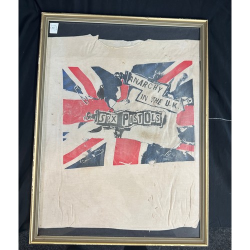 85 - Original 1970 sex pistols framed t shirt