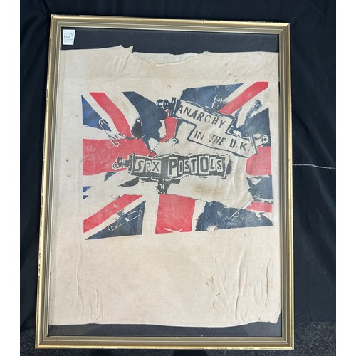 85 - Original 1970 sex pistols framed t shirt