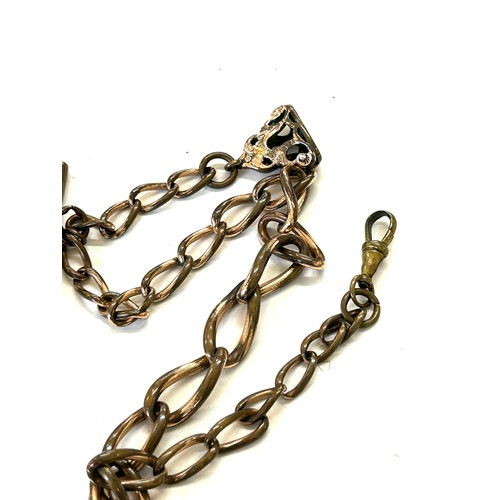 Antique watch chain and fob together with Silver Waltham pocket watch