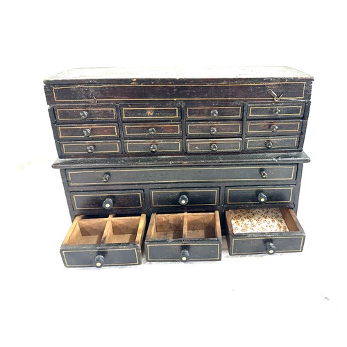 84 - Antique Georgian miniature set of drawers possibly an apprentice piece, approximate measurements: 21... 