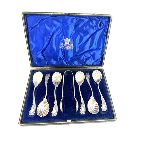 605 - Art Nouveau teaspoon / sugar set