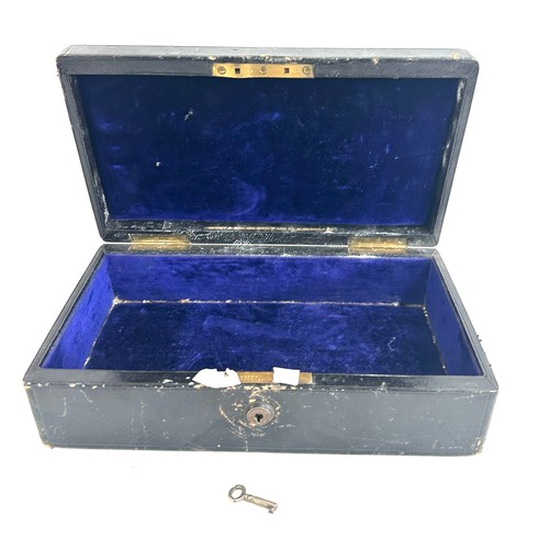 96 - Antique Asprey leather jewellery box