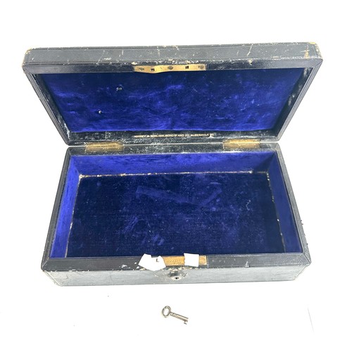 96 - Antique Asprey leather jewellery box