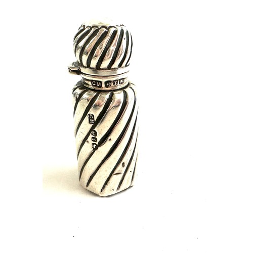 Victorian sterling silver Charles May cased scent bottle