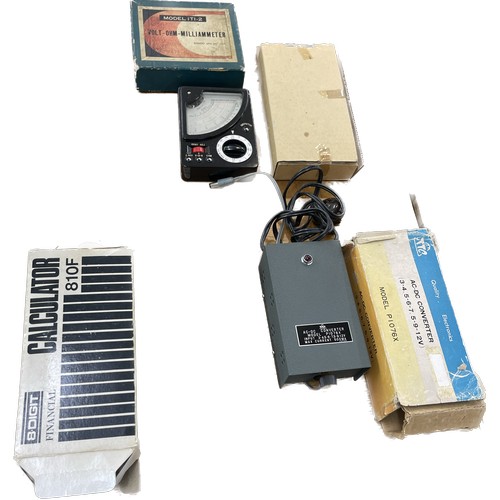 50 - Selection of electrical items includes Calculator 810F, Model ITI-2 etc