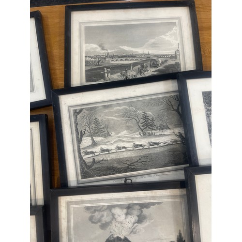 66 - Selection of framed prints/ engravings  by H.Bibby largest measures approximately 11 inches by 8.5