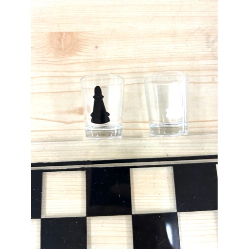 31 - Glass chess set, complete in original box