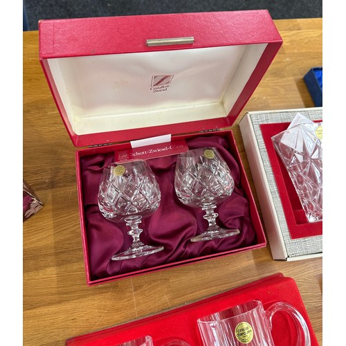 23 - Selection of boxed glassware includes Edinburgh crystal, etc