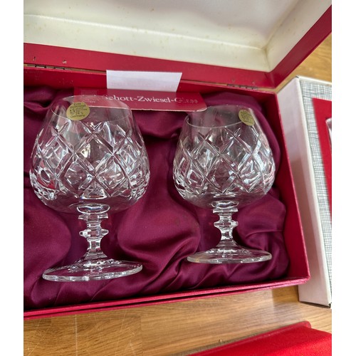 23 - Selection of boxed glassware includes Edinburgh crystal, etc