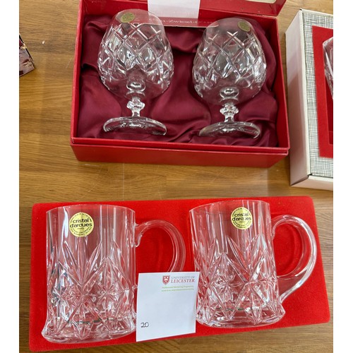 23 - Selection of boxed glassware includes Edinburgh crystal, etc