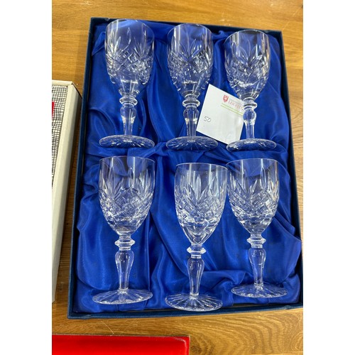 23 - Selection of boxed glassware includes Edinburgh crystal, etc