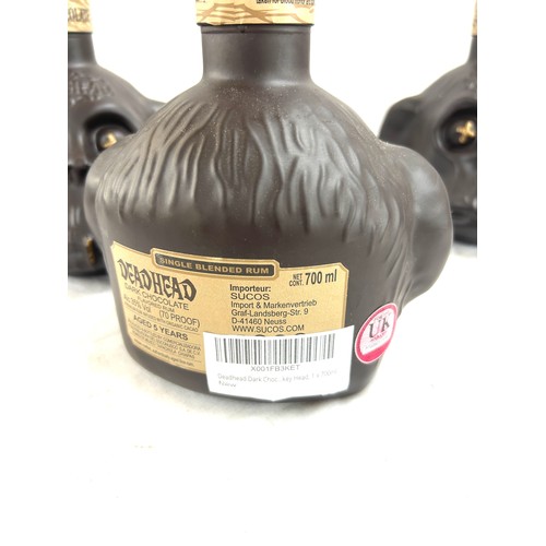 556 - 3 bottles of new and sealed Deadhead Dark Chocolate Rum / 700ml