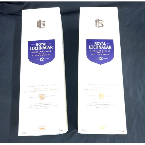 568 - 2 bottles of Royal Lochnagar 12 Years old single malt Scotch whisky, 70cl