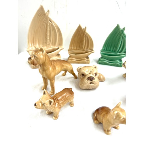 60 - Selection of Sylvac porcelain items to include animal figures and boats